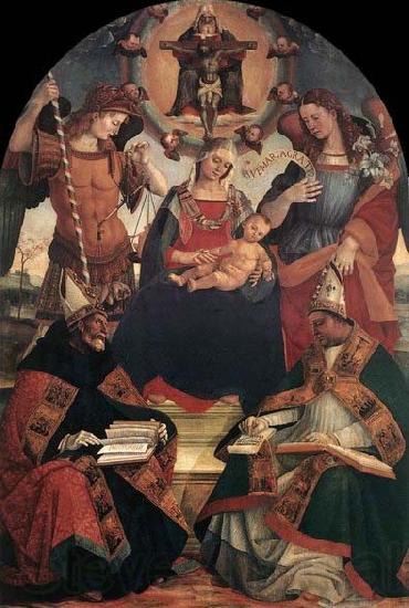 Luca Signorelli The Trinity, the Virgin and Two Saints